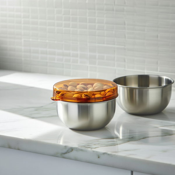 Clear top Steel Containers