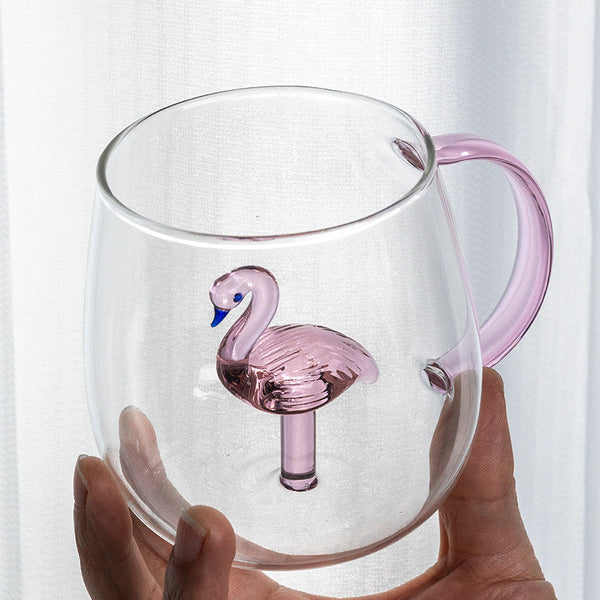 Flamingo Glass Cup